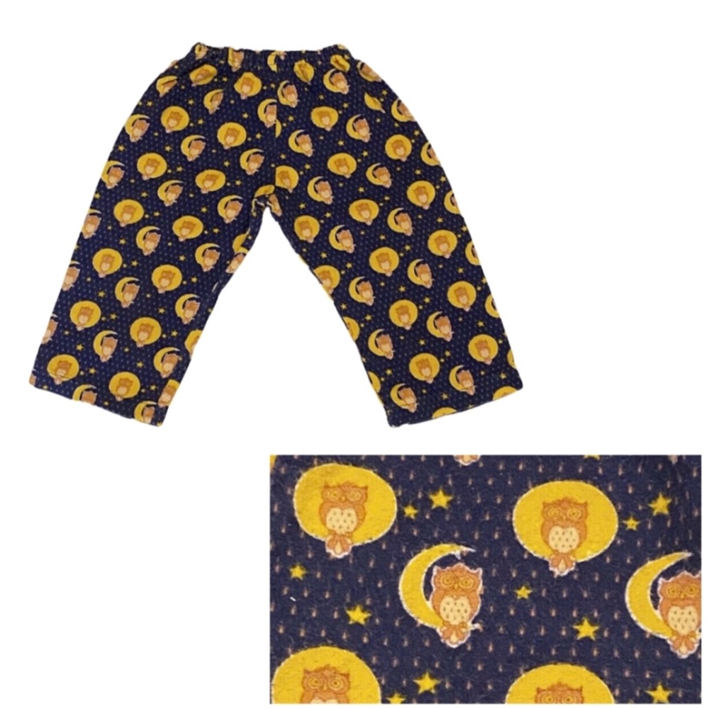Handmade flannel owl pajama pants 3T